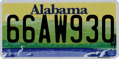 AL license plate 66AW930