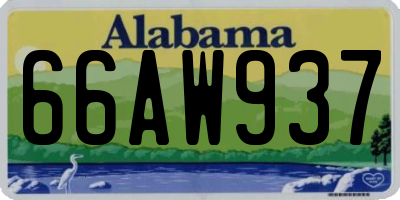 AL license plate 66AW937