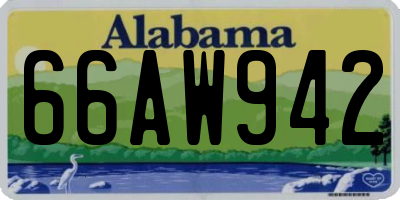 AL license plate 66AW942