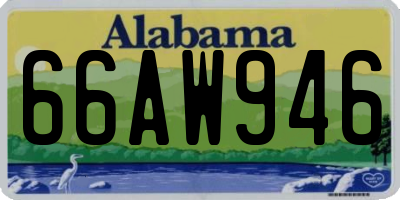 AL license plate 66AW946