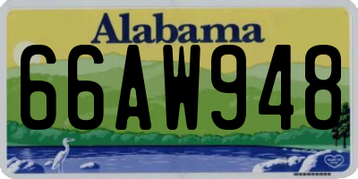 AL license plate 66AW948