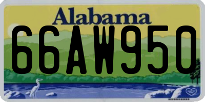 AL license plate 66AW950