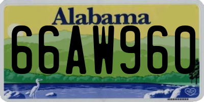 AL license plate 66AW960