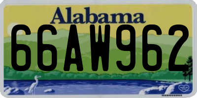 AL license plate 66AW962