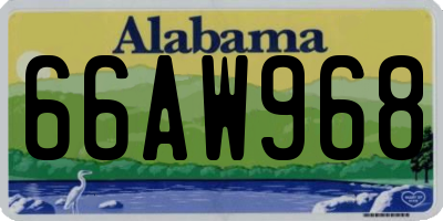 AL license plate 66AW968