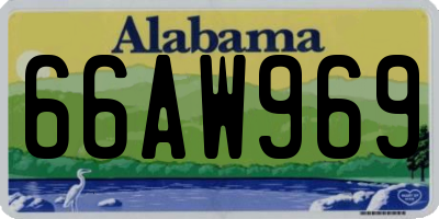 AL license plate 66AW969