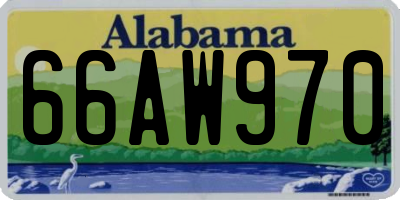 AL license plate 66AW970