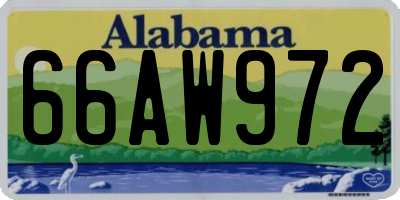 AL license plate 66AW972