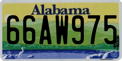 AL license plate 66AW975