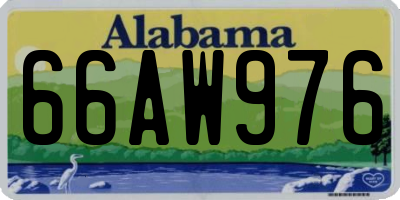 AL license plate 66AW976