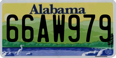 AL license plate 66AW979