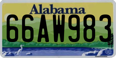 AL license plate 66AW983