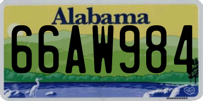 AL license plate 66AW984