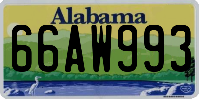 AL license plate 66AW993