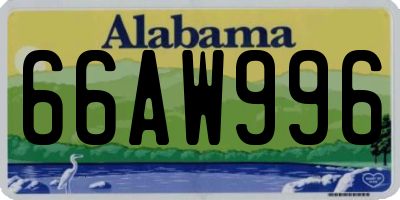AL license plate 66AW996