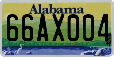 AL license plate 66AX004