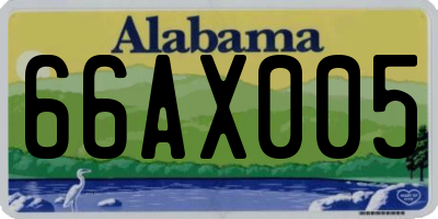 AL license plate 66AX005