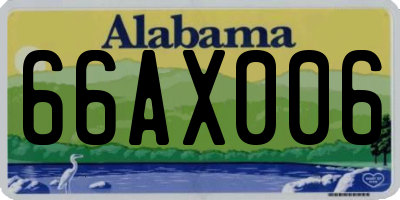 AL license plate 66AX006