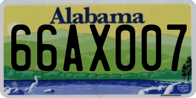 AL license plate 66AX007