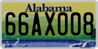 AL license plate 66AX008