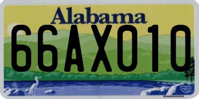 AL license plate 66AX010