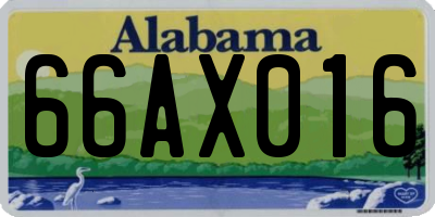 AL license plate 66AX016