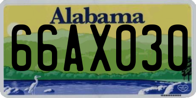AL license plate 66AX030