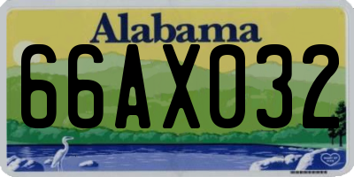 AL license plate 66AX032