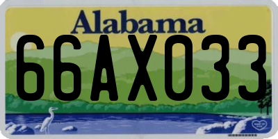 AL license plate 66AX033