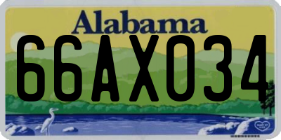 AL license plate 66AX034