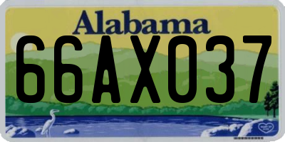 AL license plate 66AX037