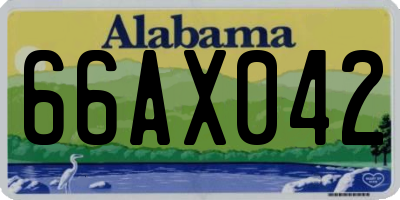 AL license plate 66AX042