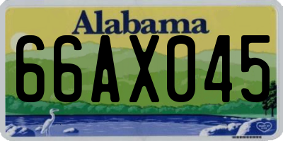 AL license plate 66AX045