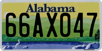 AL license plate 66AX047