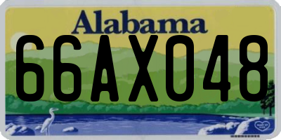 AL license plate 66AX048