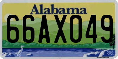 AL license plate 66AX049