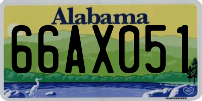 AL license plate 66AX051