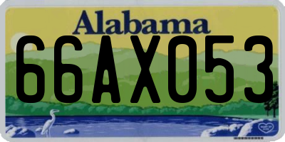 AL license plate 66AX053