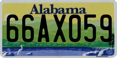 AL license plate 66AX059