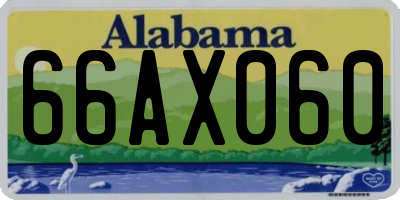 AL license plate 66AX060