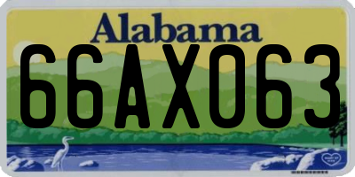 AL license plate 66AX063