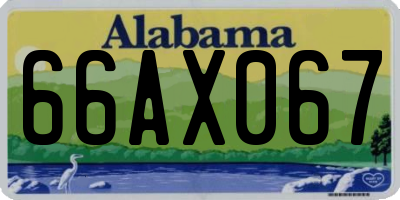 AL license plate 66AX067