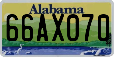 AL license plate 66AX070