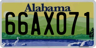 AL license plate 66AX071