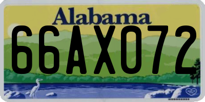 AL license plate 66AX072