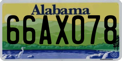 AL license plate 66AX078