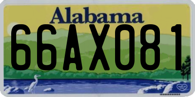 AL license plate 66AX081