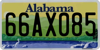 AL license plate 66AX085