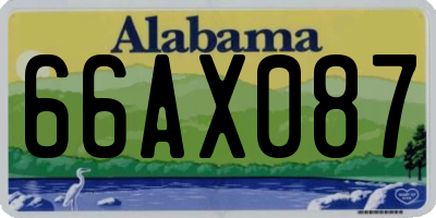 AL license plate 66AX087