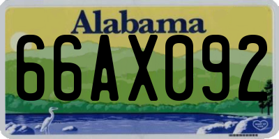 AL license plate 66AX092
